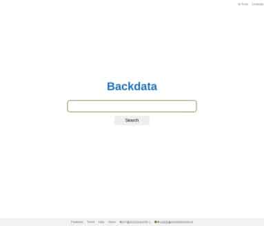 Backdata Search Engine