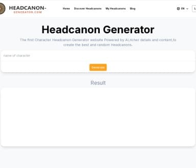 Headcanon Generator-角色脑补生成器