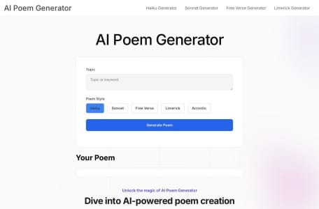 AI Poem Generator-AI诗歌生成器